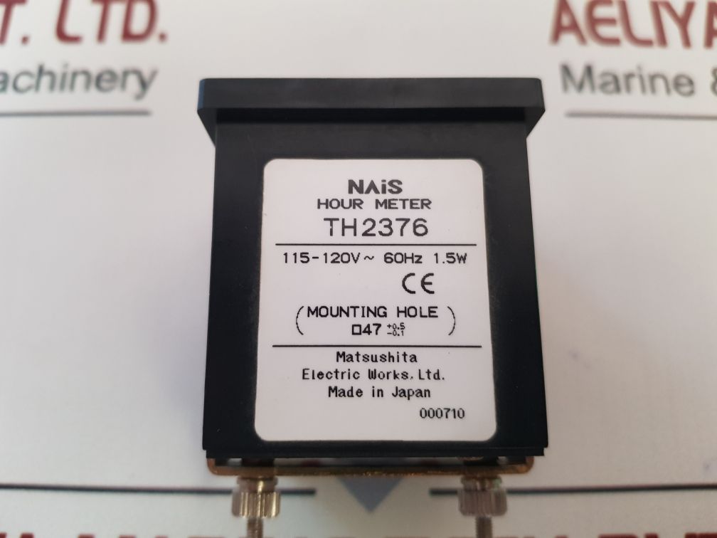 Matsushita Th2376 Hour Meter 115/120V 60 Hz 1.5W
