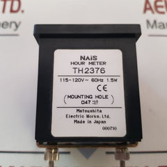 Matsushita Th2376 Hour Meter 115/120V 60 Hz 1.5W