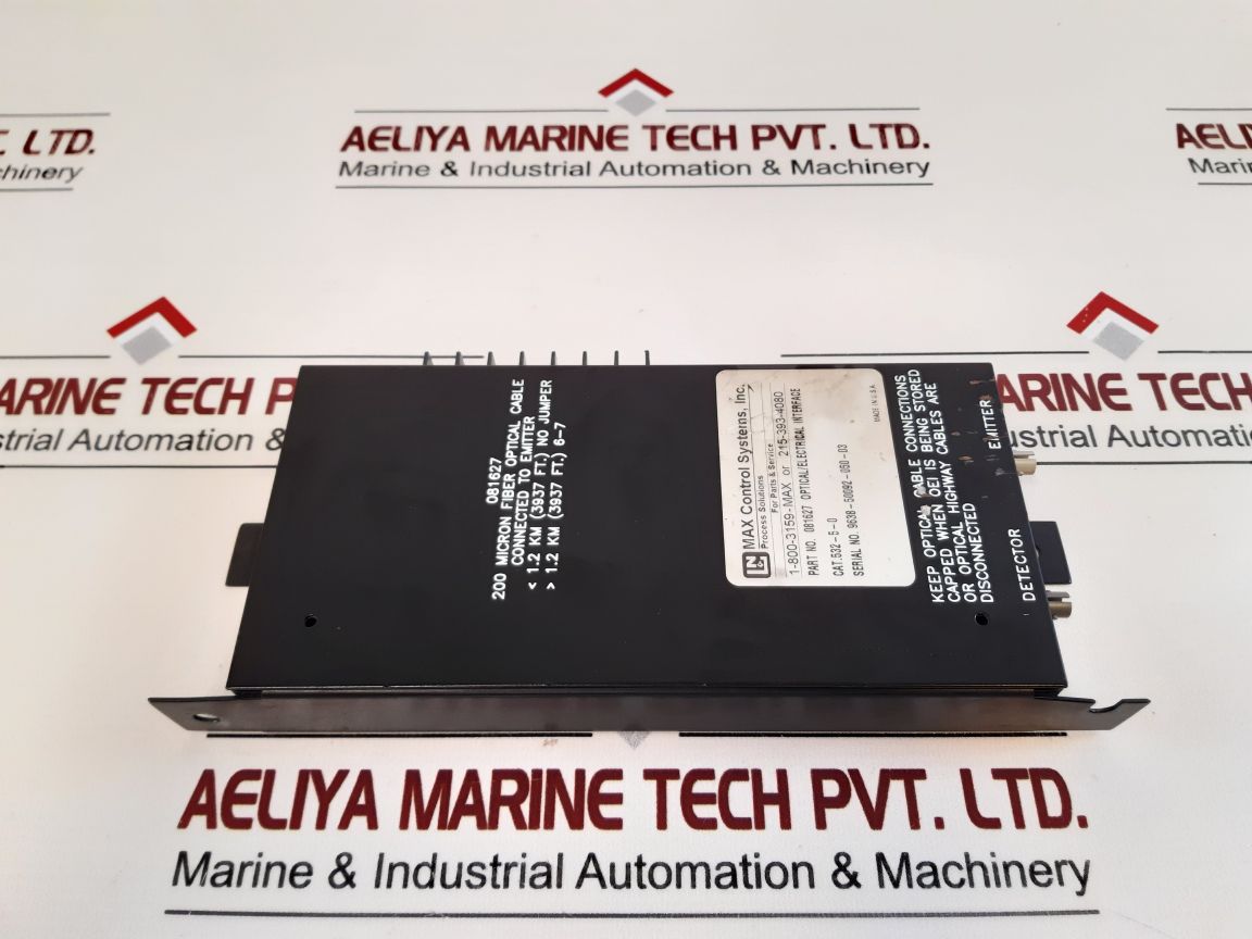Max Control Systems 1-800-3159-max+215-393-4080 Optical/Electrical Interface