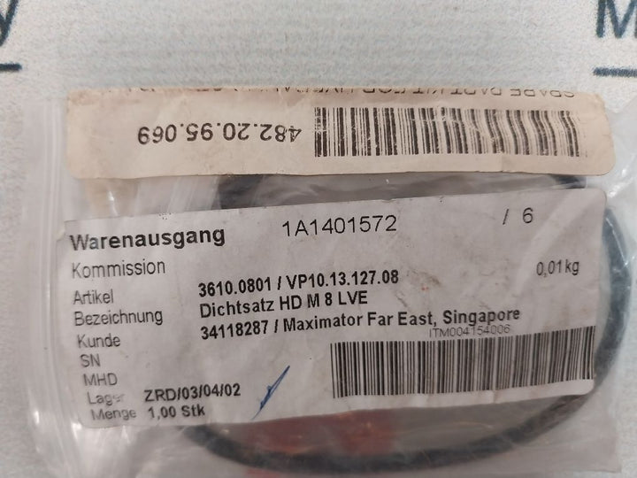 Maximator Oceaneering 3610.0792 Spare Part Kit For Air Drive