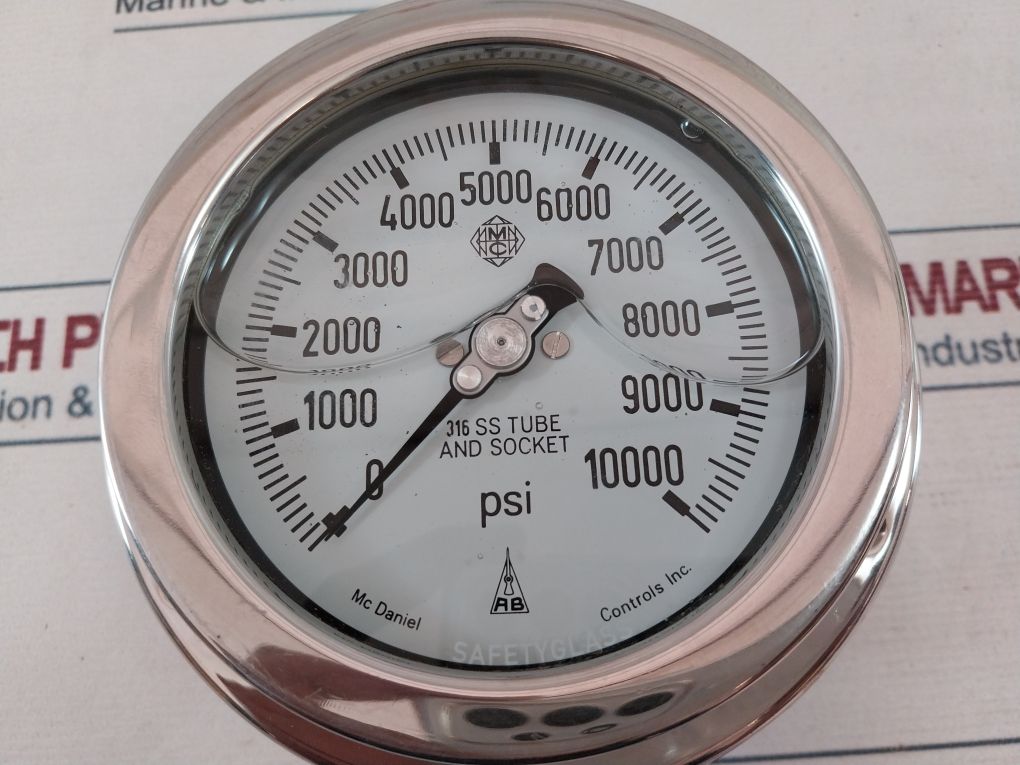 Mc Daniel Controls 0-10000 Psi Pressure Gauge