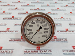 Mc Daniel Cs23025-04-b Pressure Gauge 20K Psi/Bar Panel Mount