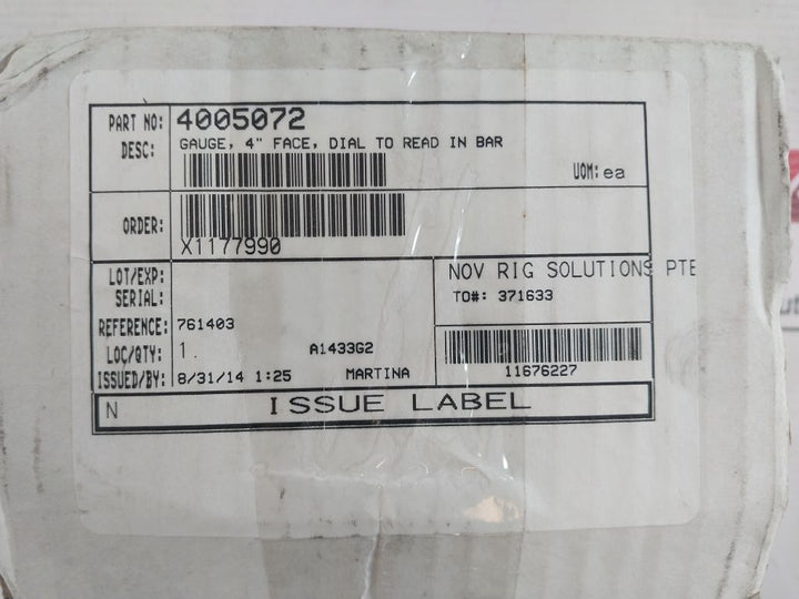 Mc Daniel Efpb Pressure Gauge 0-200 Psi 4005072