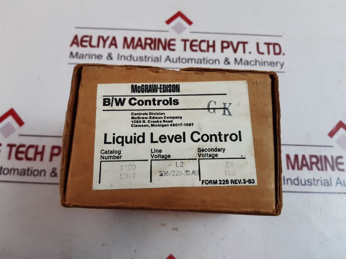 Mcgraw-edison B/W Controls Lx1 Liquid Level Control