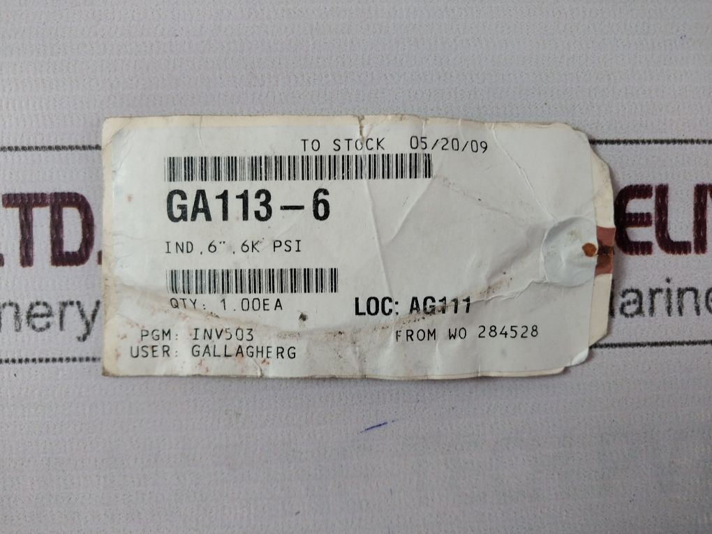 Md Totco Ga113-6 Nov-national Oilwell Varco Pressure Gauge