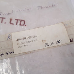 Mea 403 El. Card 404.50.000.002