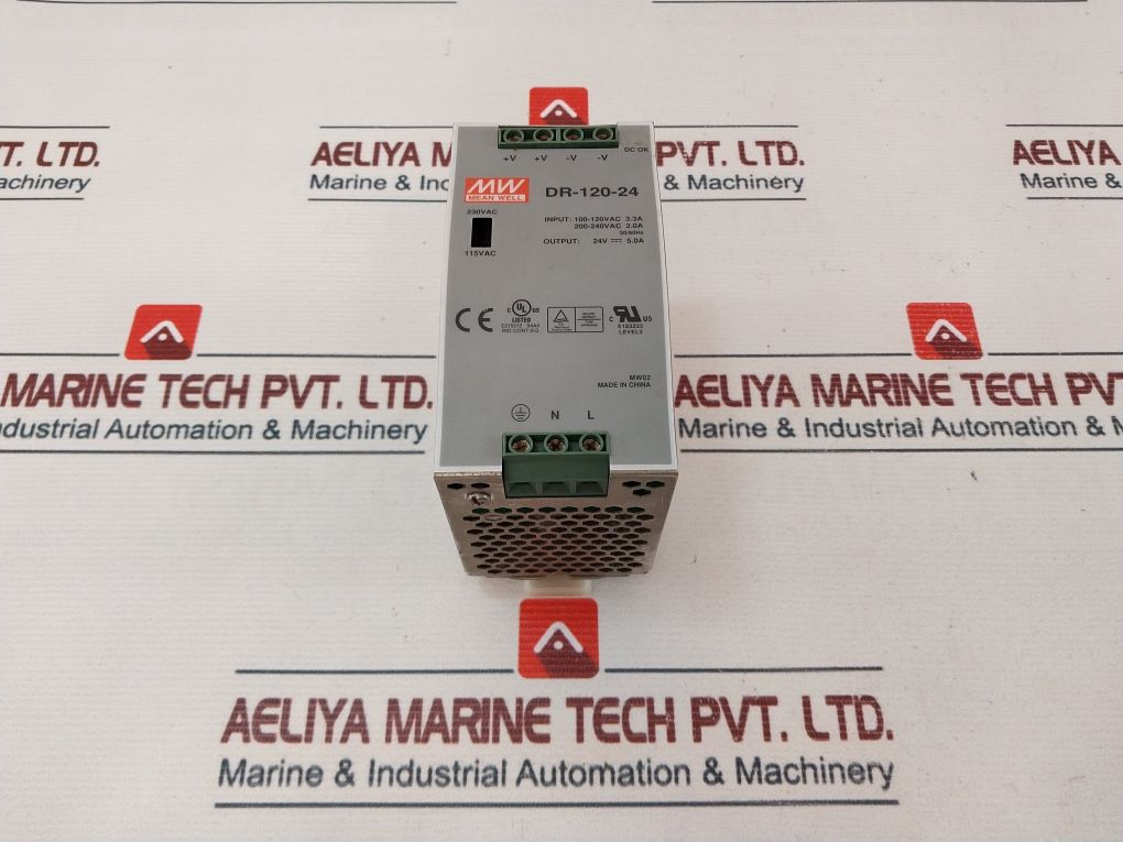 Mean Well Dr-120-24 Ac/Dc Din Rail Power Supply