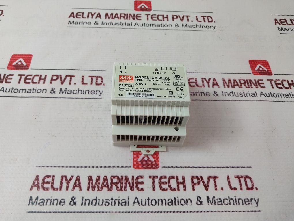Mean Well Dr-30-24 Power Supply 100-240Vac 1.1A 50/60 Hz
