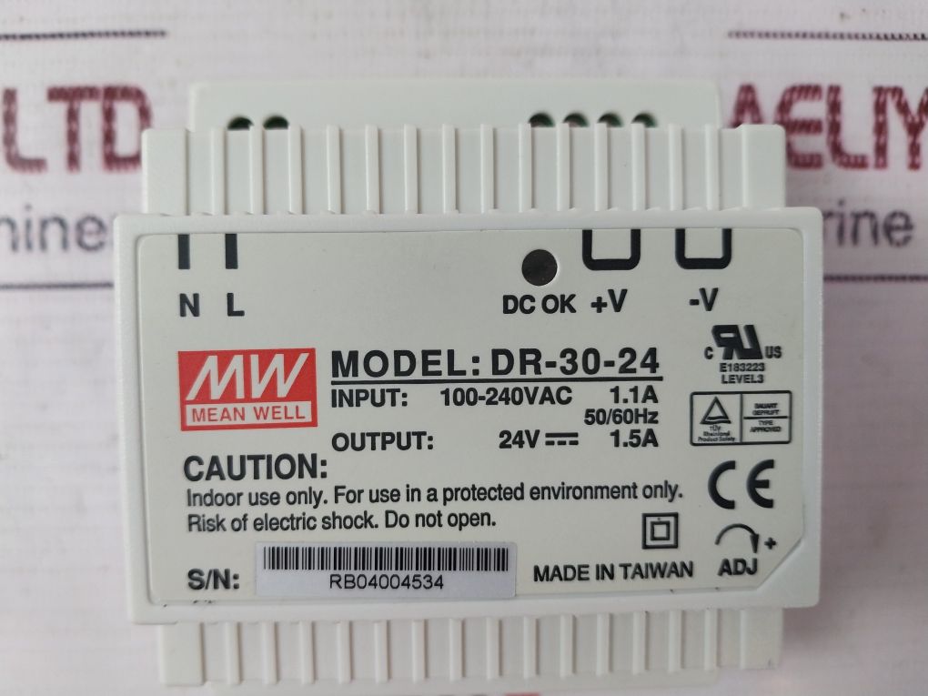 Mean Well Dr-30-24 Power Supply 50/60Hz