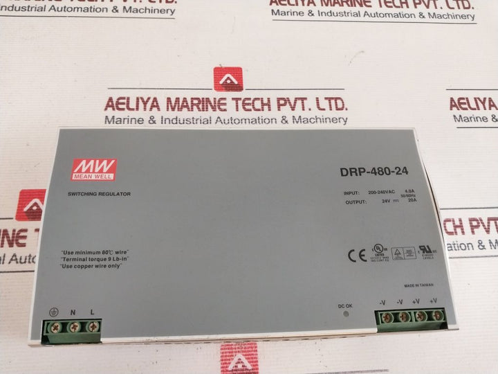 Mean Well Drp-480-24 Switching Regulator Power Supply 24V 20A