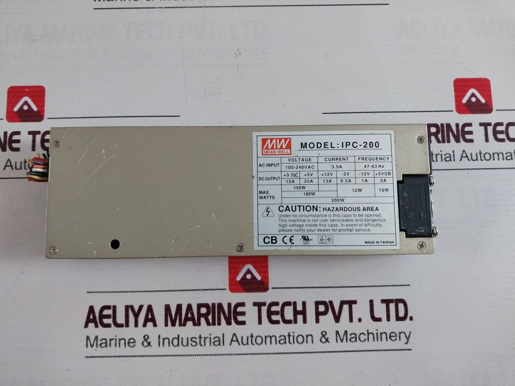 Mean Well Ipc-200 Ac To Dc Power Supply 3.5A 47-63Hz