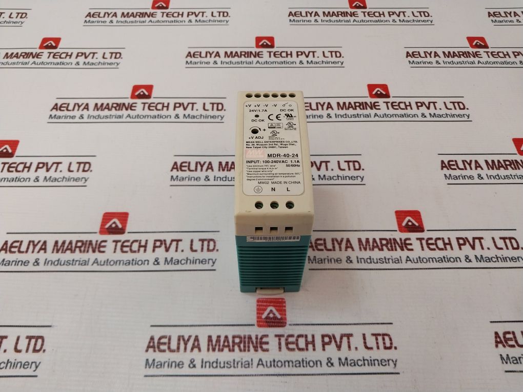 Mean Well Mdr-40-24 Industrial Din Rail Power Supply 24V 1.7A