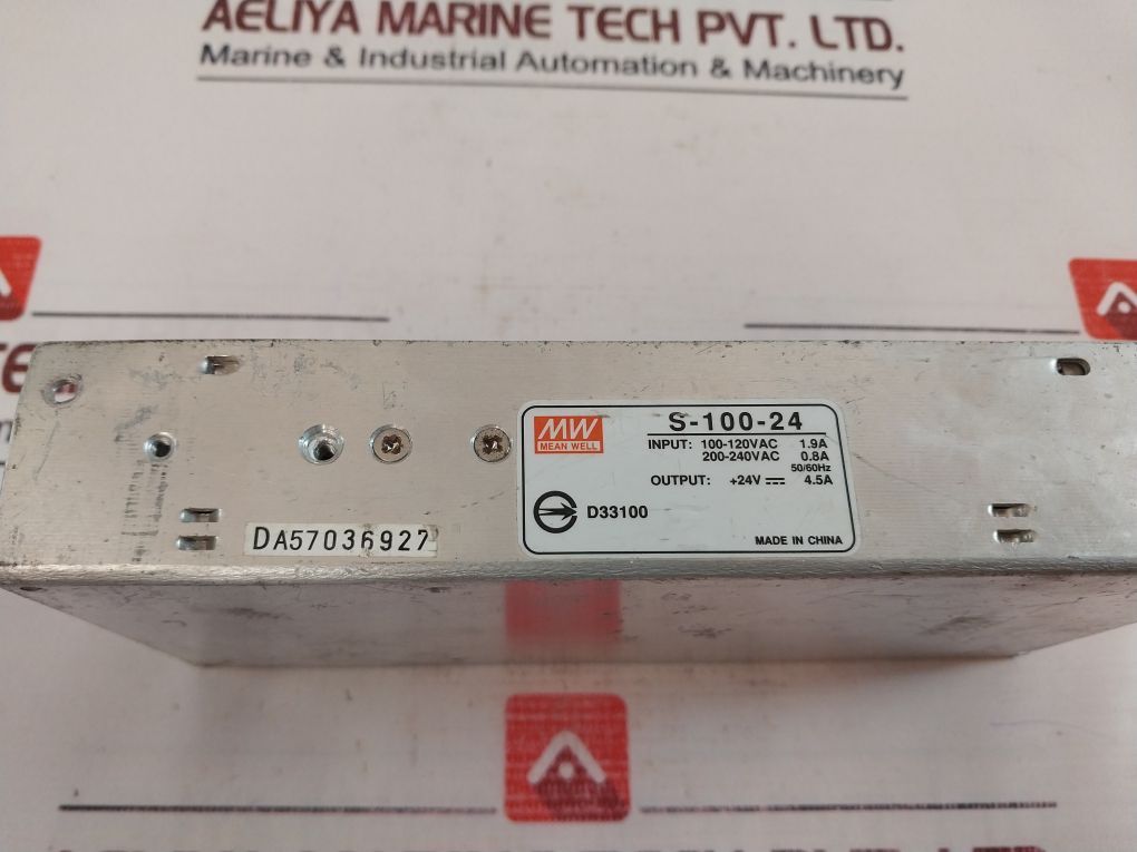 Mean Well S-100-24 Power Supply 100-120Vac
