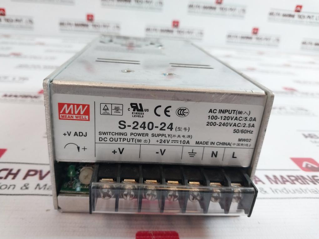Mean Well S-240-24 Switching Power Supply 100-120Vac/5.0A