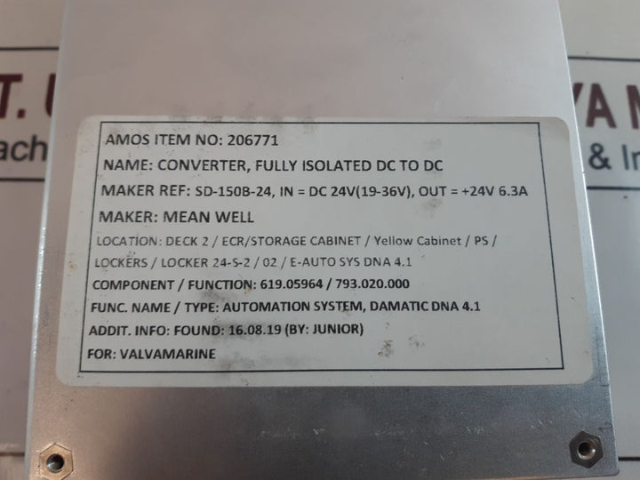 Mean Well Sd-150B-24 Fully Isolated Dc To Dc Converter
