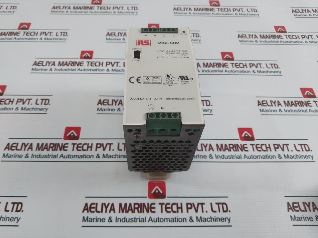Mean Well/Rs 282-502 Power Supply Dr-120-24, 240Vac 50/60Hz