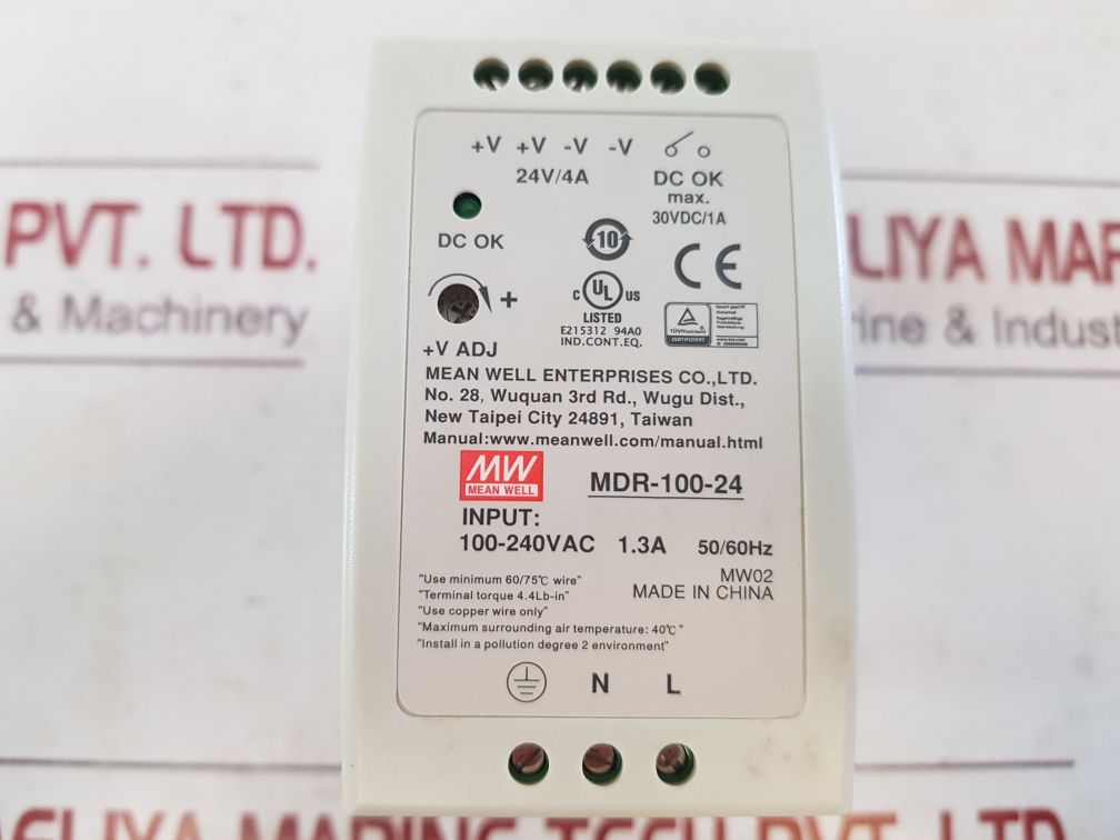 Meanwell Mdr-100-24 Power Supply Mw02