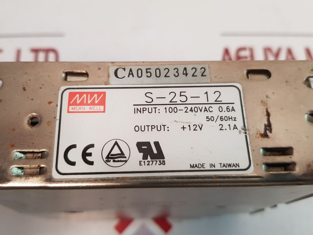 Meanwell S-25-12 Power Supply E127738