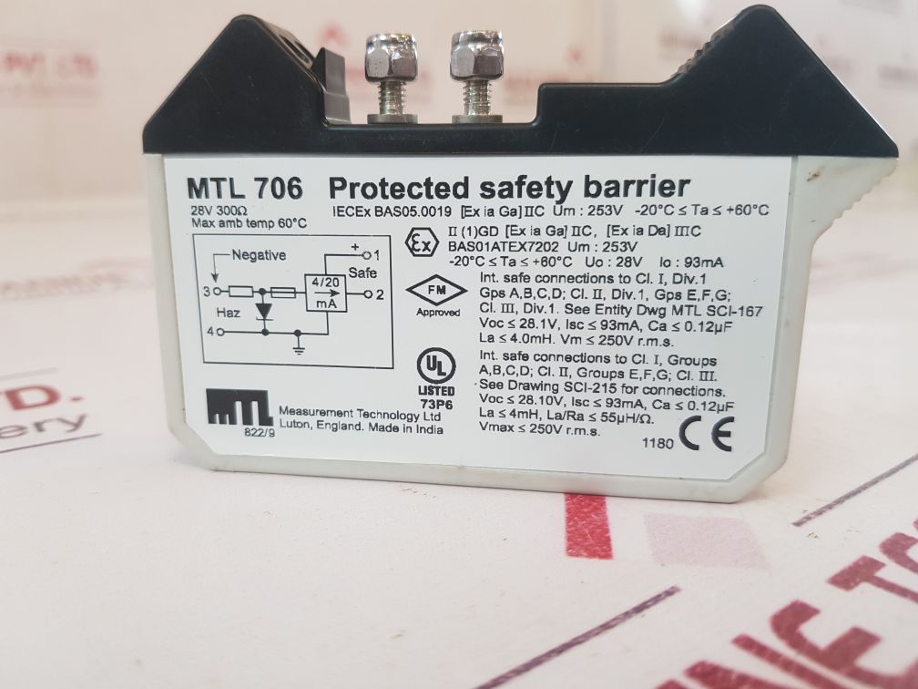 Measurement Technology 706 Protected Safety Barrier 28V 300Ohm