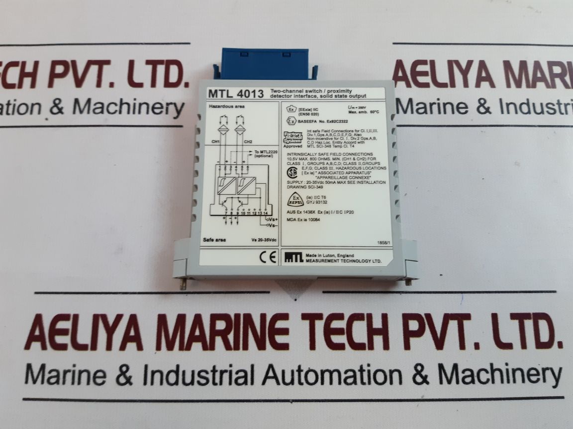 Measurement Technology Mtl4013 Two-channel Proximity Detector 