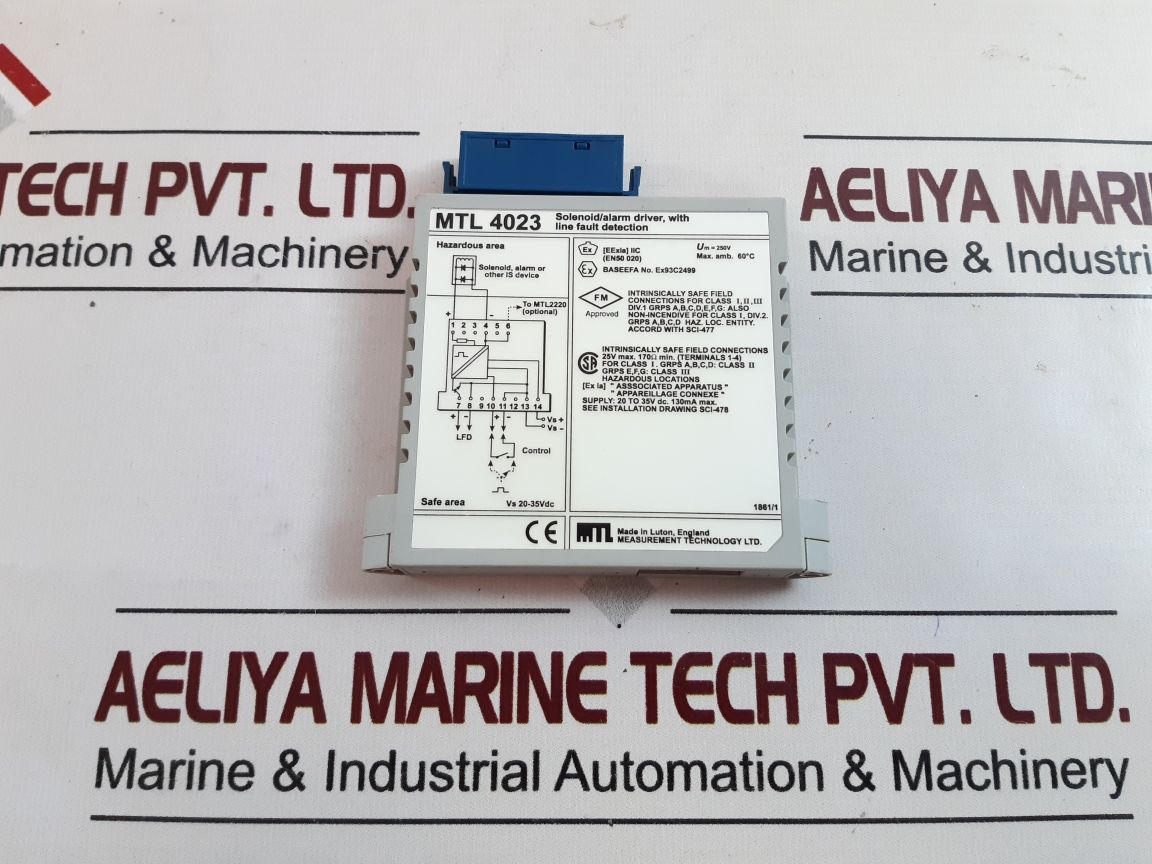 Measurement Technology Mtl4023 Solenoid Alarm Driver
