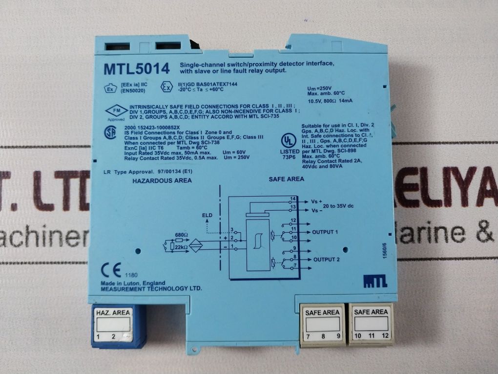 Measurement Technology Mtl5014 Single-channel Switch/Proximity Detector Interface