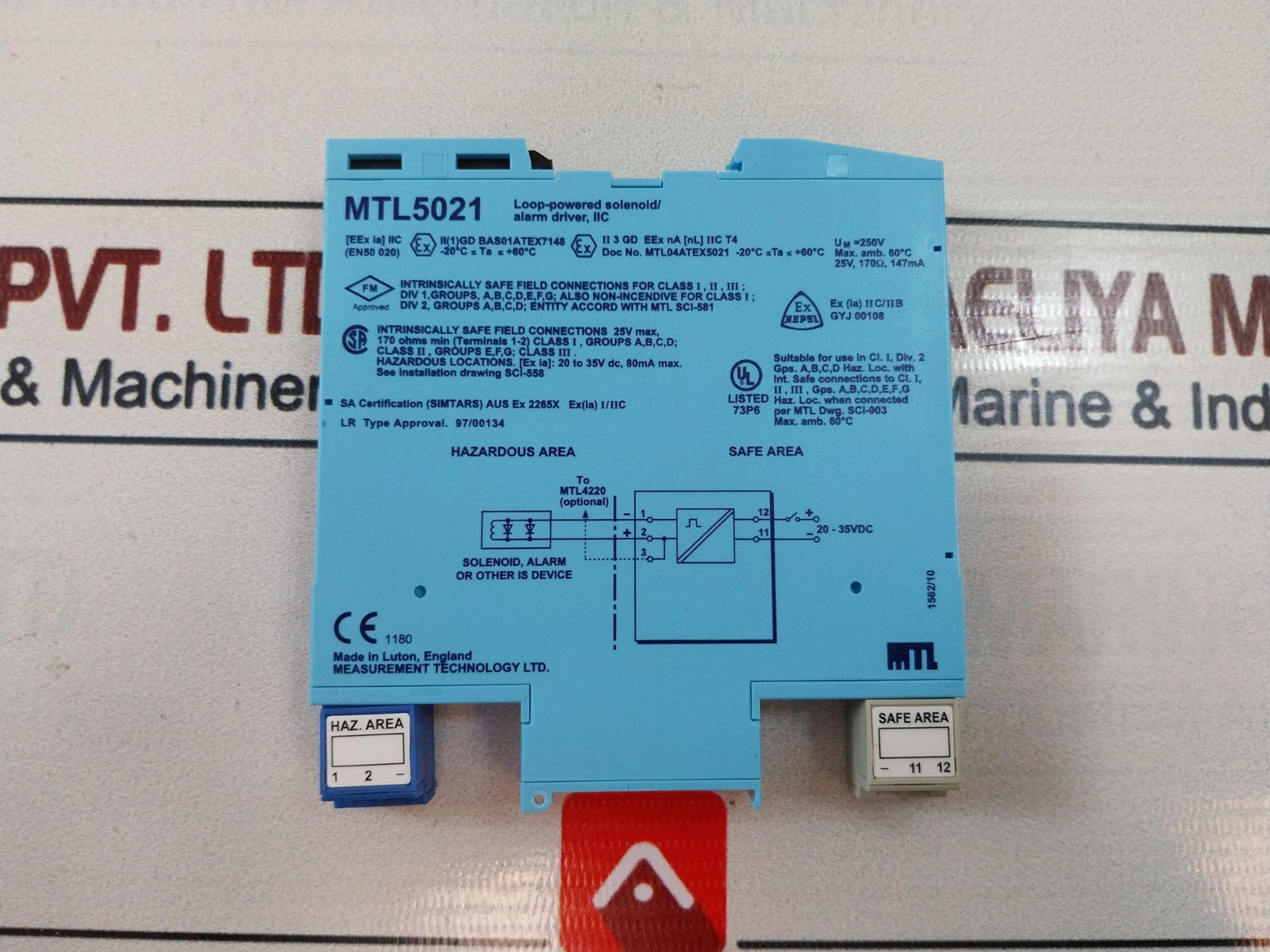 Measurement Technology Mtl5021 Loop Powered Solenoid/ Alarm Driver 