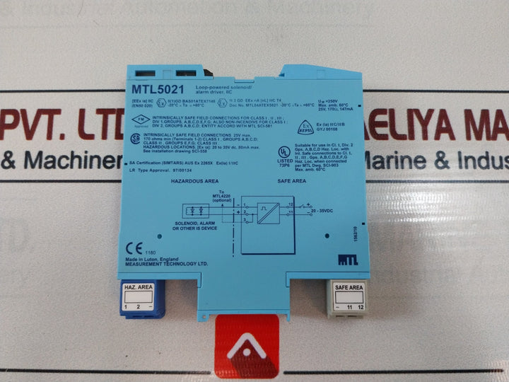 Measurement Technology Mtl5021 Loop Powered Solenoid/ Alarm Driver 
