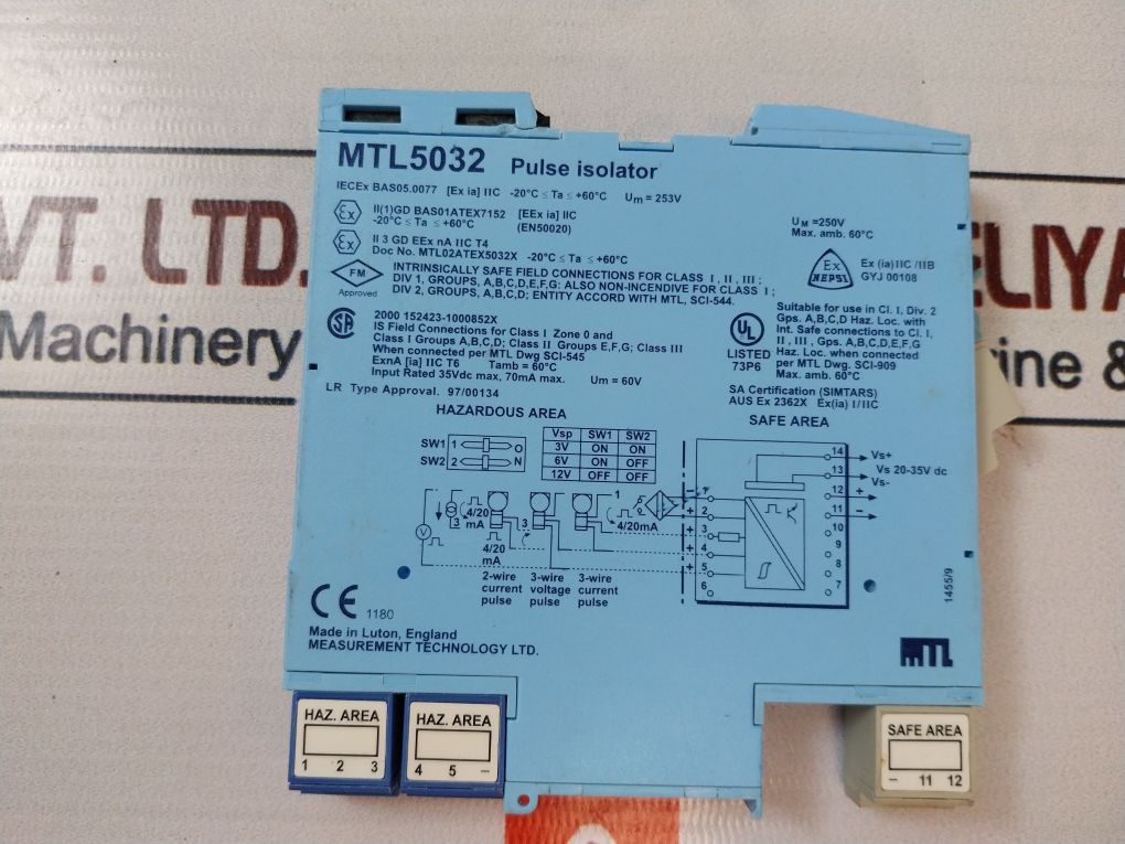 Measurement Technology Mtl5032 Pulse Isolator 253V