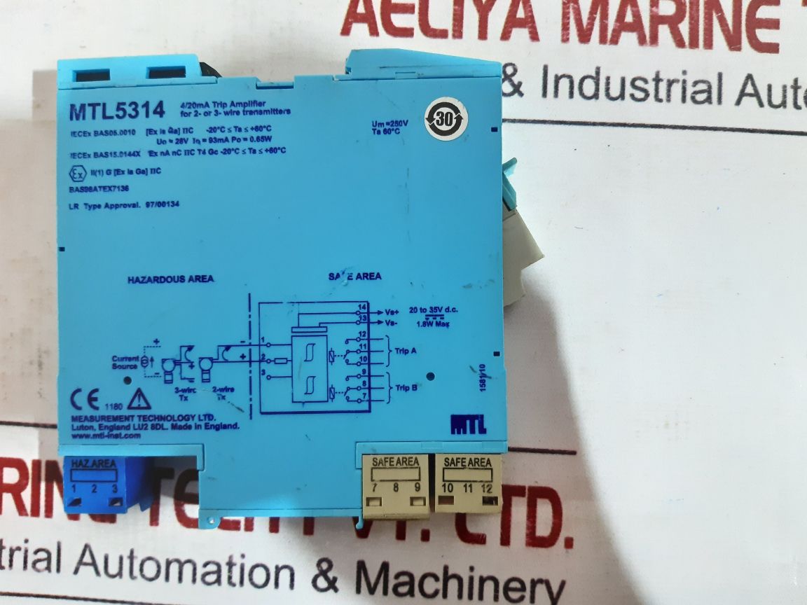 Measurement Technology Mtl5314 4/20Ma Trip Amplifier Mt1646000431