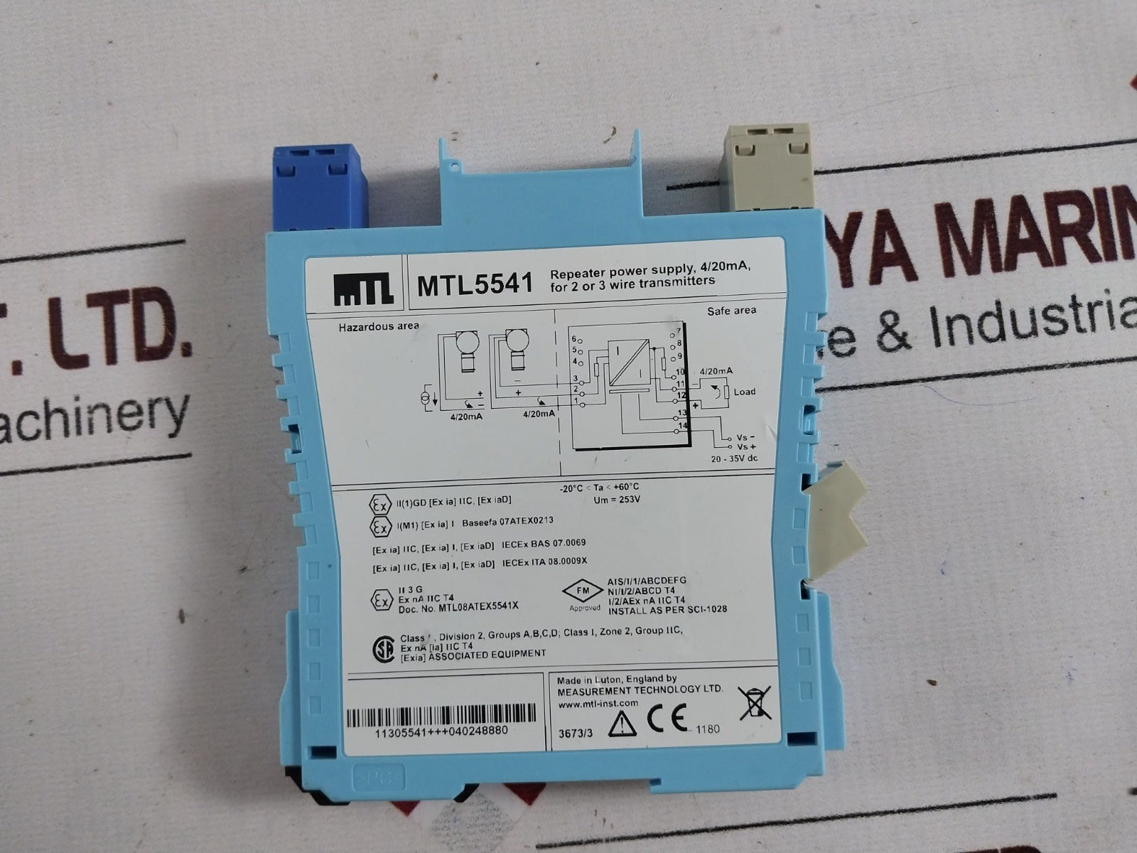 Measurement Technology Mtl5541 Repeater Power Supply