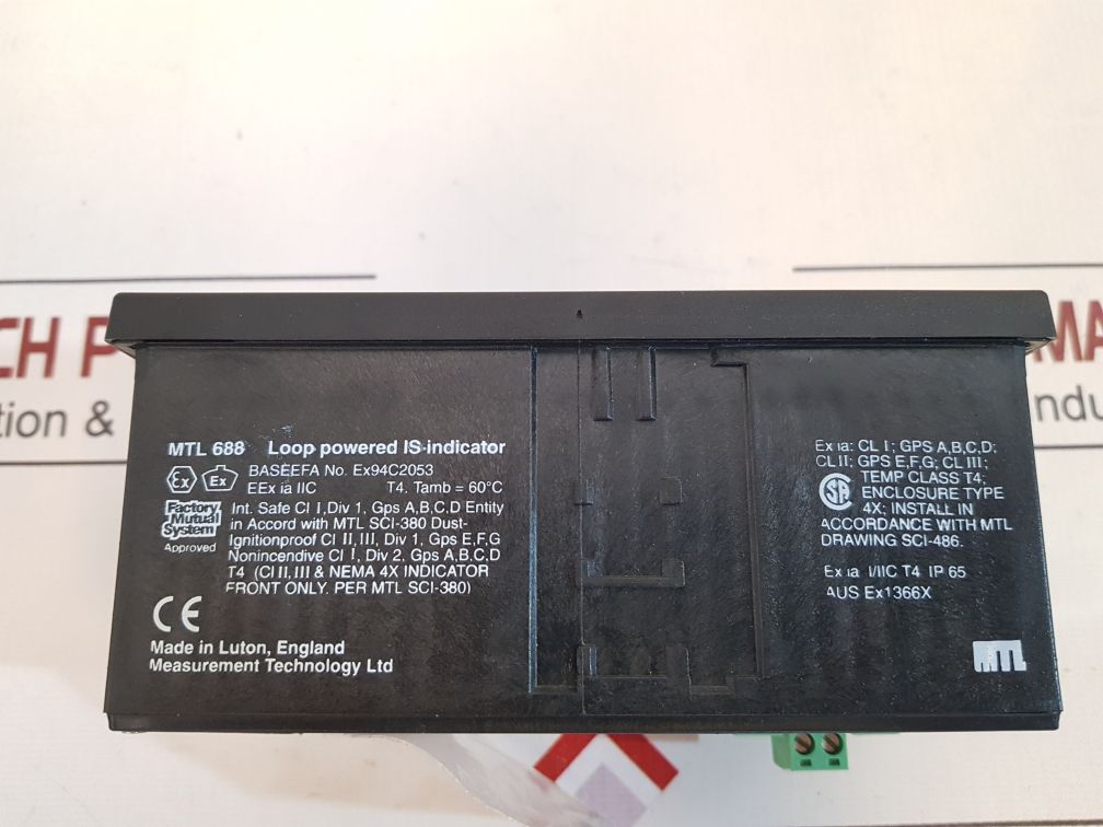 Measurement technology mtl688 loop powered is indicator