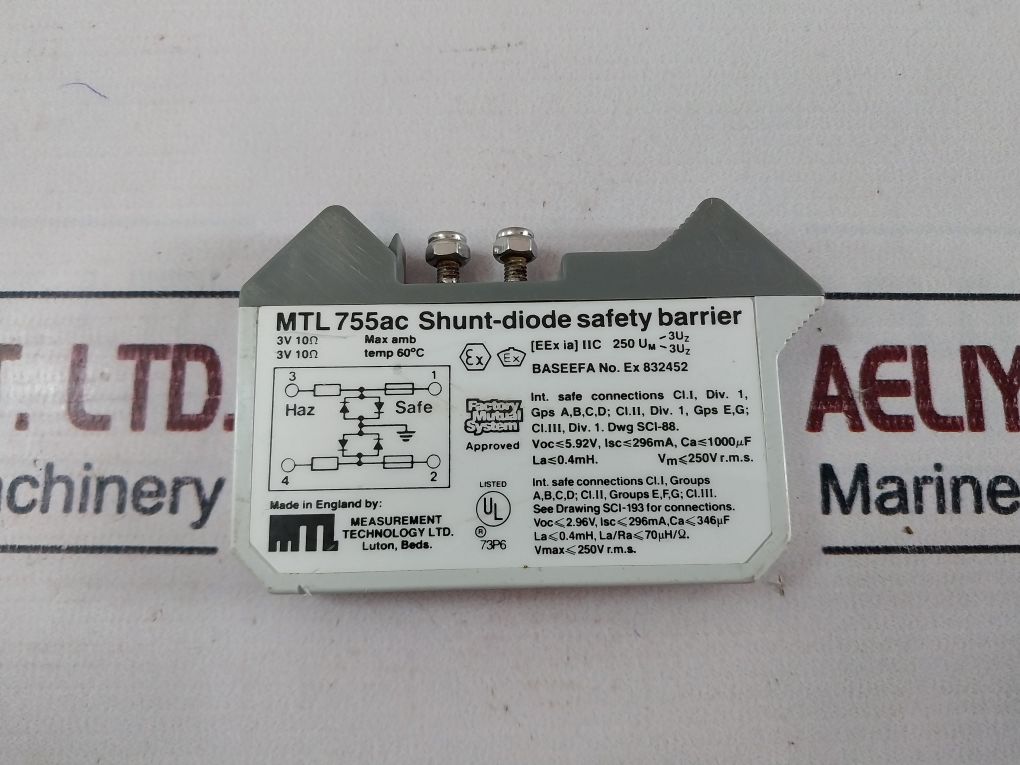 Measurement Technology Mtl755Ac Shunt-diode Safety Barrier 3V 10Ohm