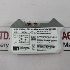 Measurement Technology Mtl755Ac Shunt-diode Safety Barrier 3V 10Ohm