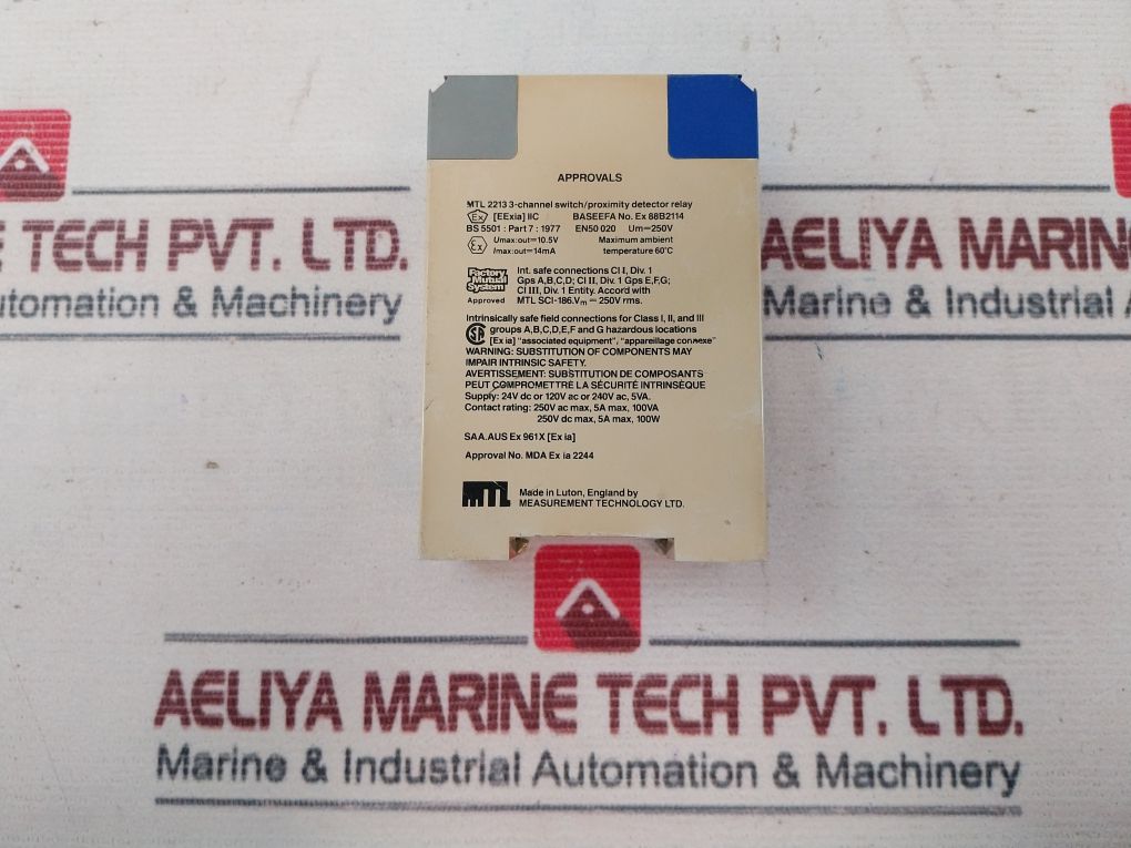 Measurement Technology Mtl 2213 3-channel Switch/ Proximity Detector Relay