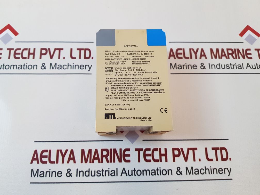 Measurement Technology Mtl 2213 SwitchProximity Detector Relay
