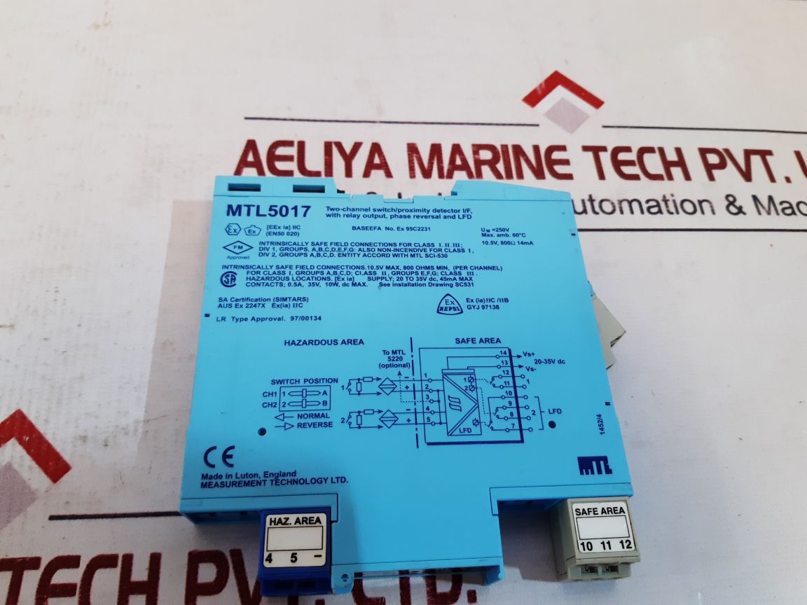 Measurement Technology Mtl 5017 Proximity Detector