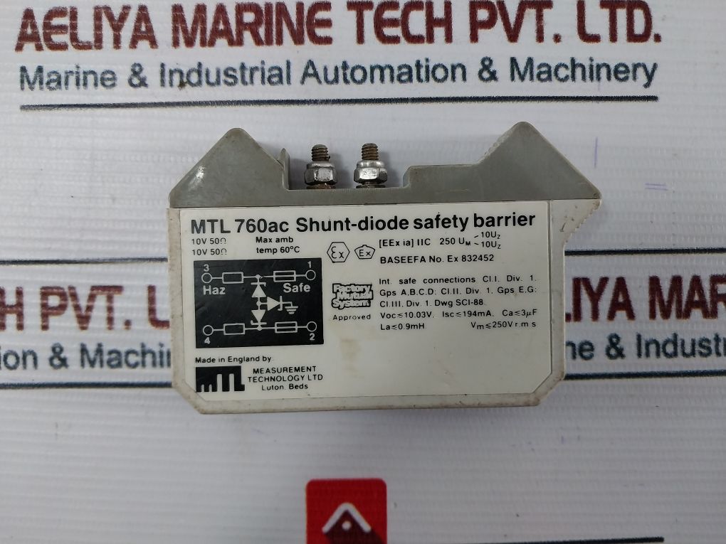Measurement Technology Mtl 760Ac Shunt-diode Safety Barrier 10V 50ω