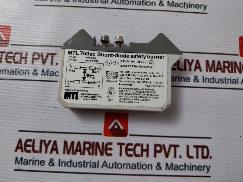 Measurement Technology Mtl 760Ac Shunt-diode Safety Barrier 250 Um 10Uz