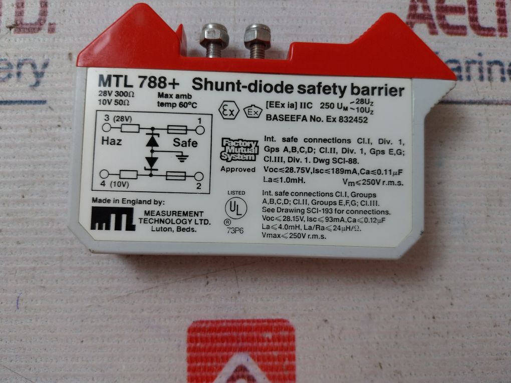 Measurement Technology Mtl 788+ Shunt-diode Safety Barrier