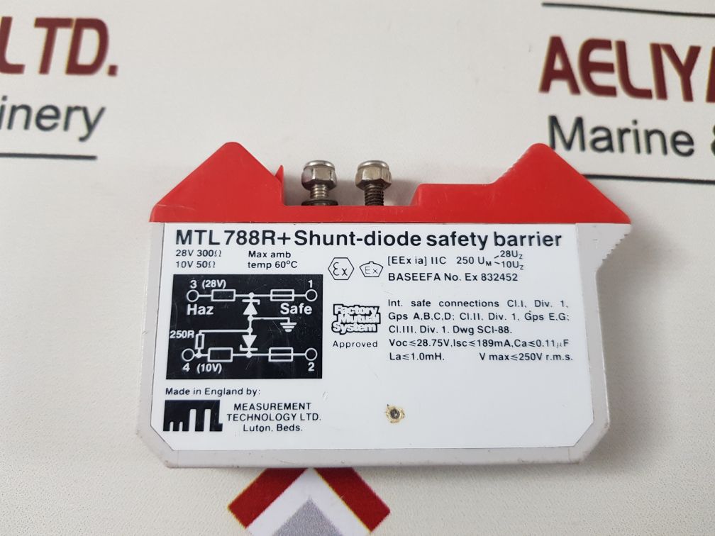 Measurement Technology Mtl 788R+ Shunt-diode Safety Barrier,250 Um 28Uz 10Uz