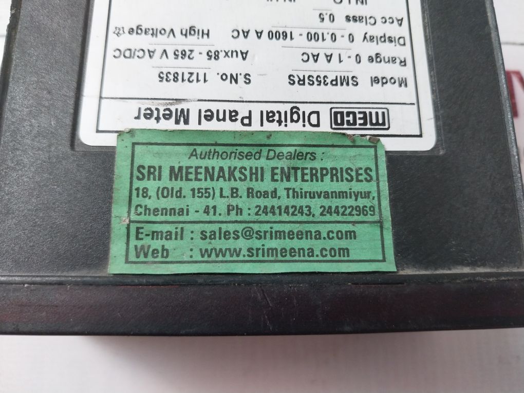 Meco Smp35Srs Digital Panel Meter 0-1A Ac