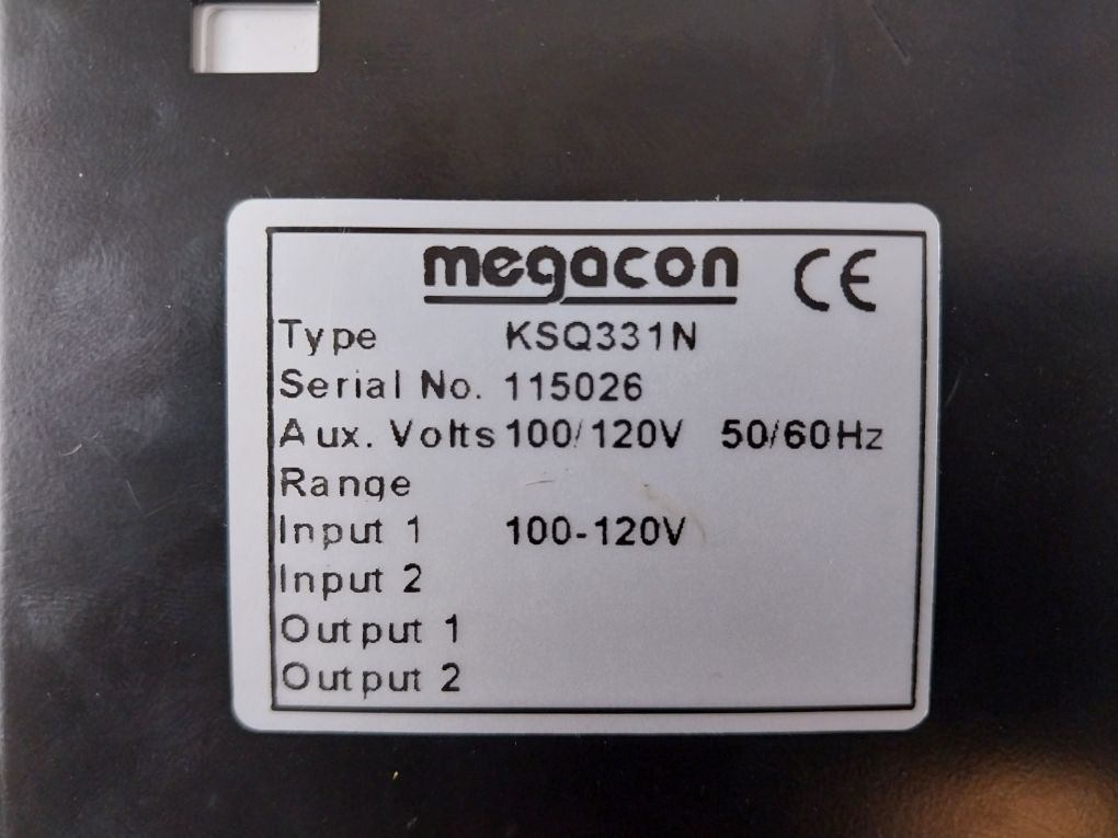 Megacon Ksq331N Sync Check Synchronising Indication Control Relay 100/120V