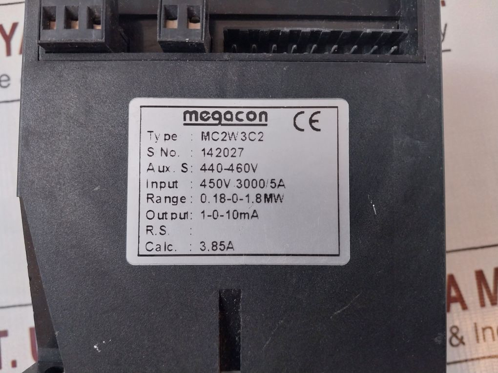 Megacon Mc2W3C2 Power Transducer 0.18-0-1.8 Mw
