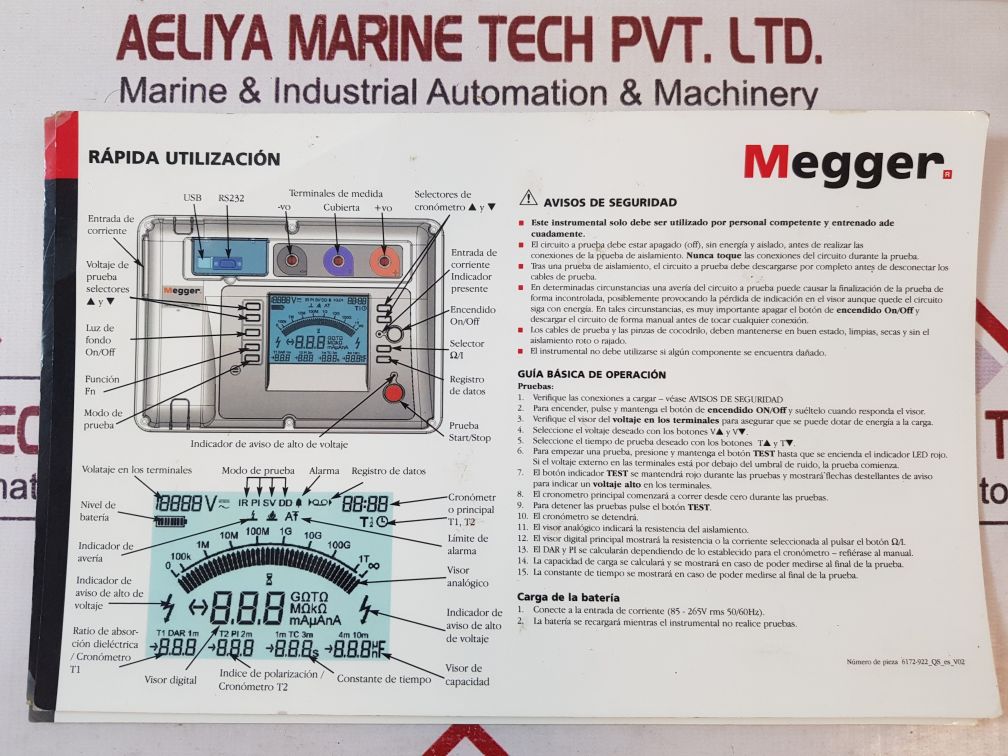 Mit520 Megger Mit520/2 5Kv Digital Insulation Tester – Aeliya Marine Tech