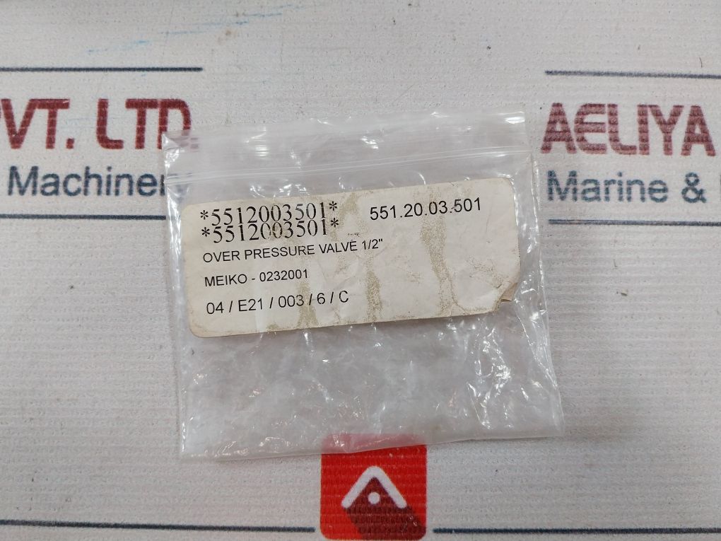 Meibes 6 Bar 75Kw Over Pressure Valve