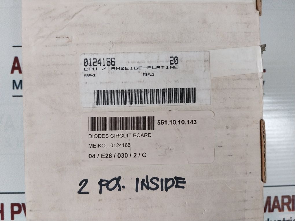 Meiko 0124186 Display Printed Circuit Board Sap-3