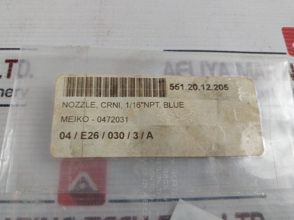 Meiko 0472031 Blue Nozzle Crni 0.5 1/16”Npt 551.20.12.205