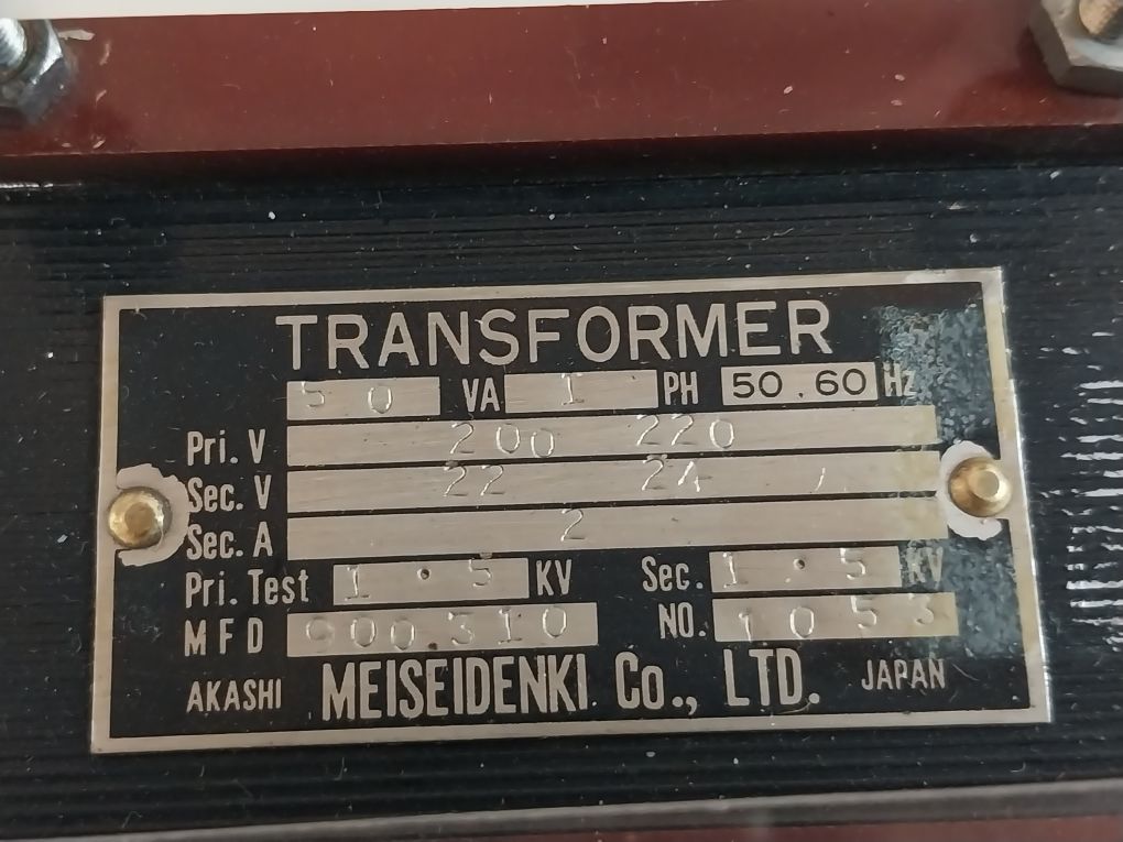 Meisei Denki 900.310 Transformer 50 Va 1 Ph