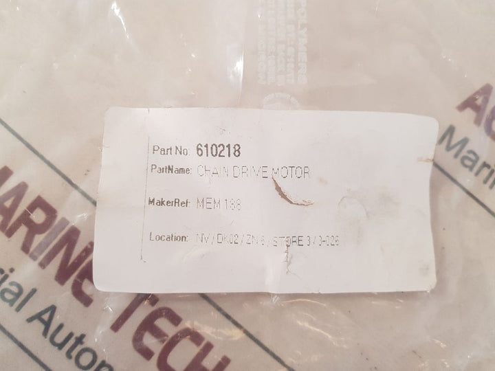 Mem 138 Chain Drive Motor 220/240V 50Hz